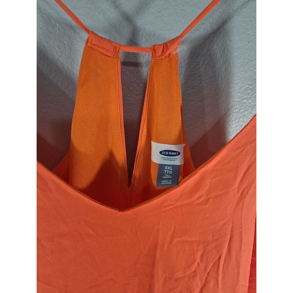 Old Navy Orange Long Slip Dress Maxi Shift Dress Size XXL Tall Beach NWT AA - Picture 4 of 7